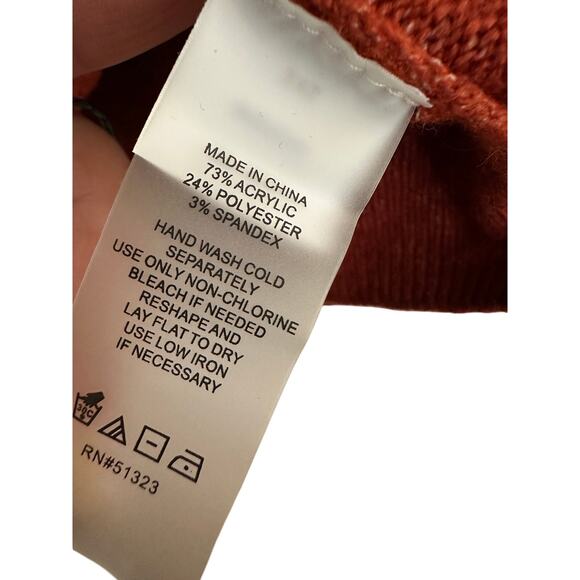 Vince Camuto Soft Women’s L Rust Blend Crew Neck Sweater - Picture 6 of 9